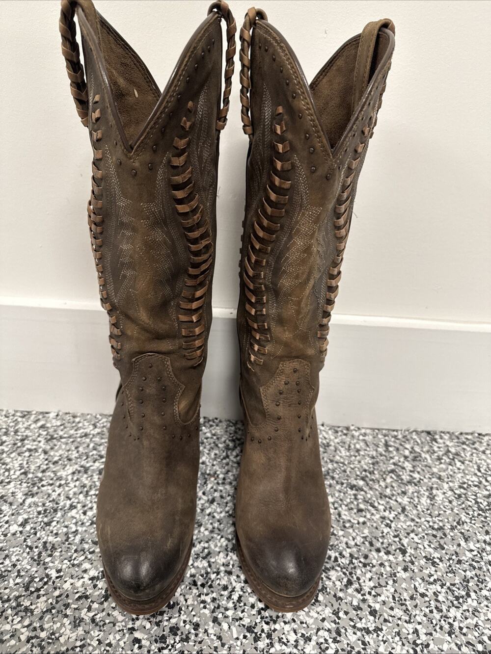 Ariat Nashville western Wedge Women's Brown Leather Cowboy Boots Size 7.5